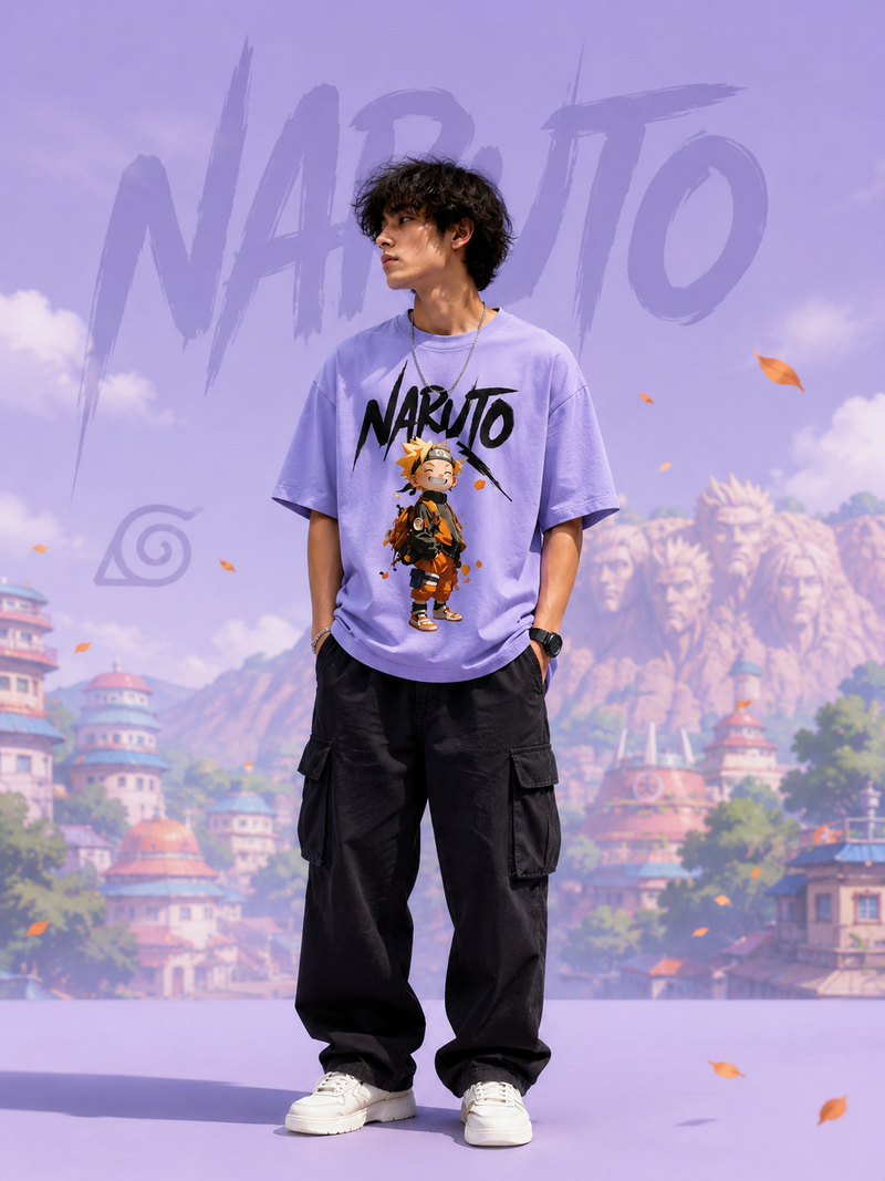 Naruto Legacy Oversized Graphic T-Shirt for Men