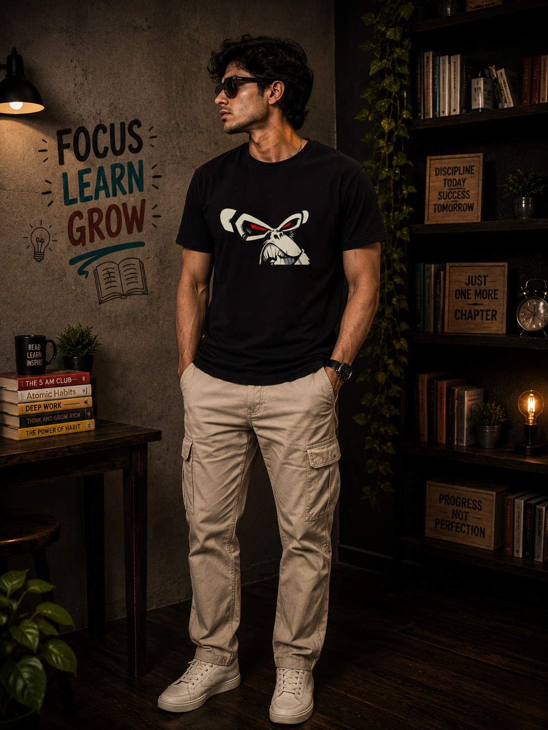 Angry Monkey Graphic Men Classic Fit T-Shirt