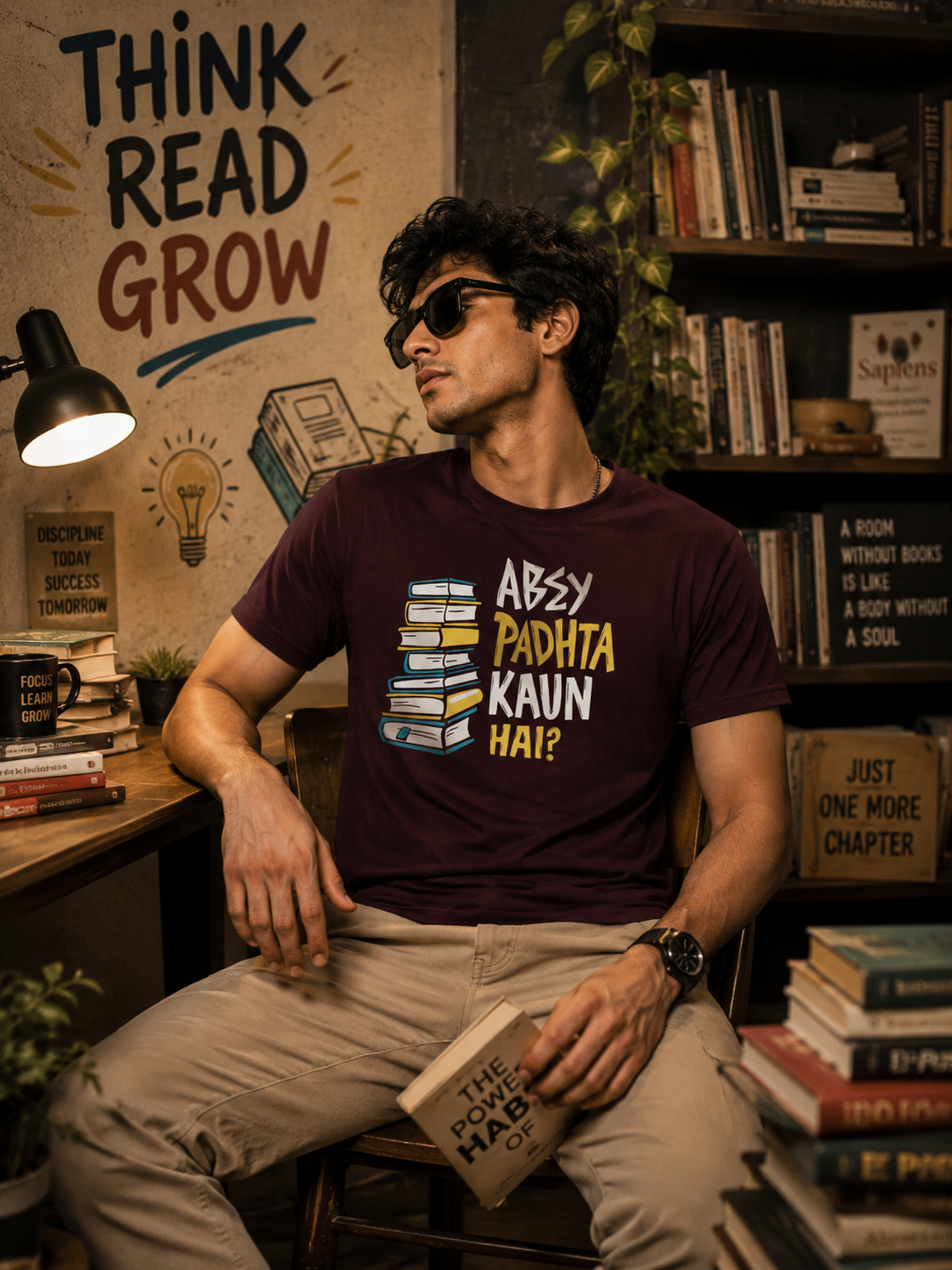 Abey Padhta Kaun Hai T-Shirt for Men