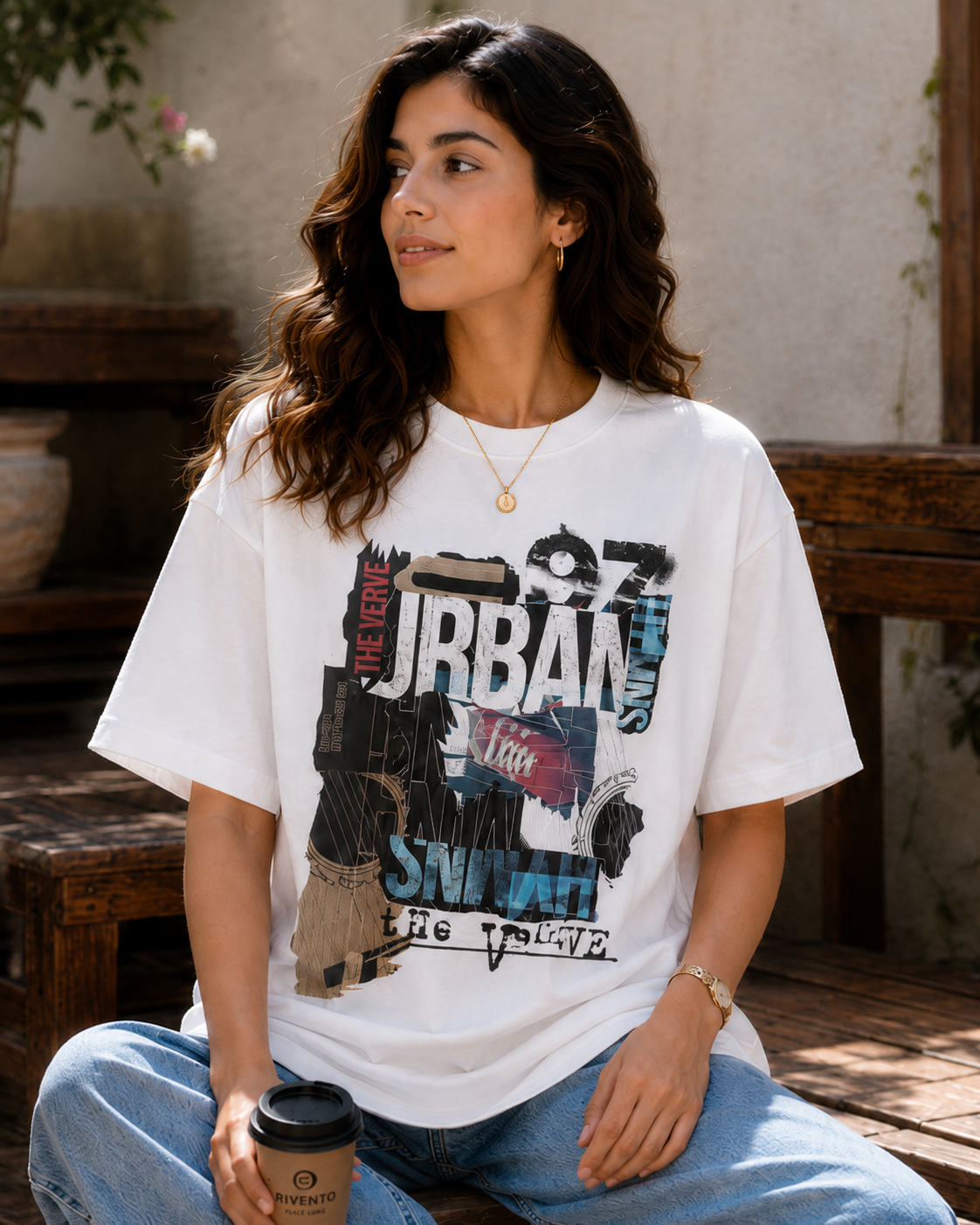 Women Urban 97 Streetwear Graphic Oversized T-Shirt
