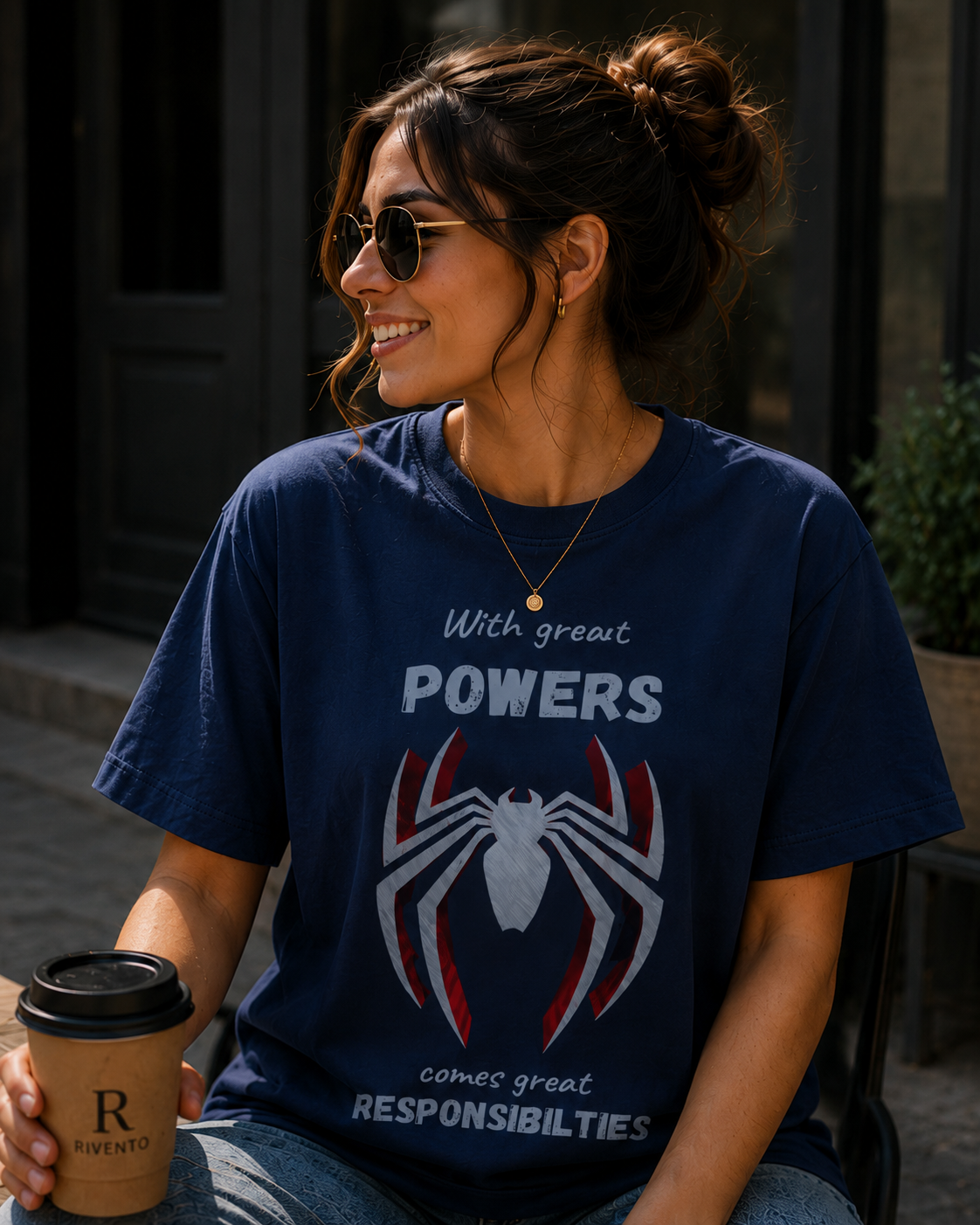 With Great Powers Women Graphic T-Shirt