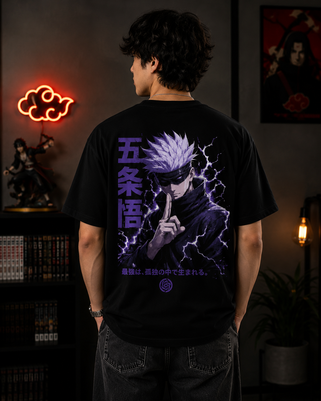 Shadow Surge Oversized Graphic T-Shirt for Men