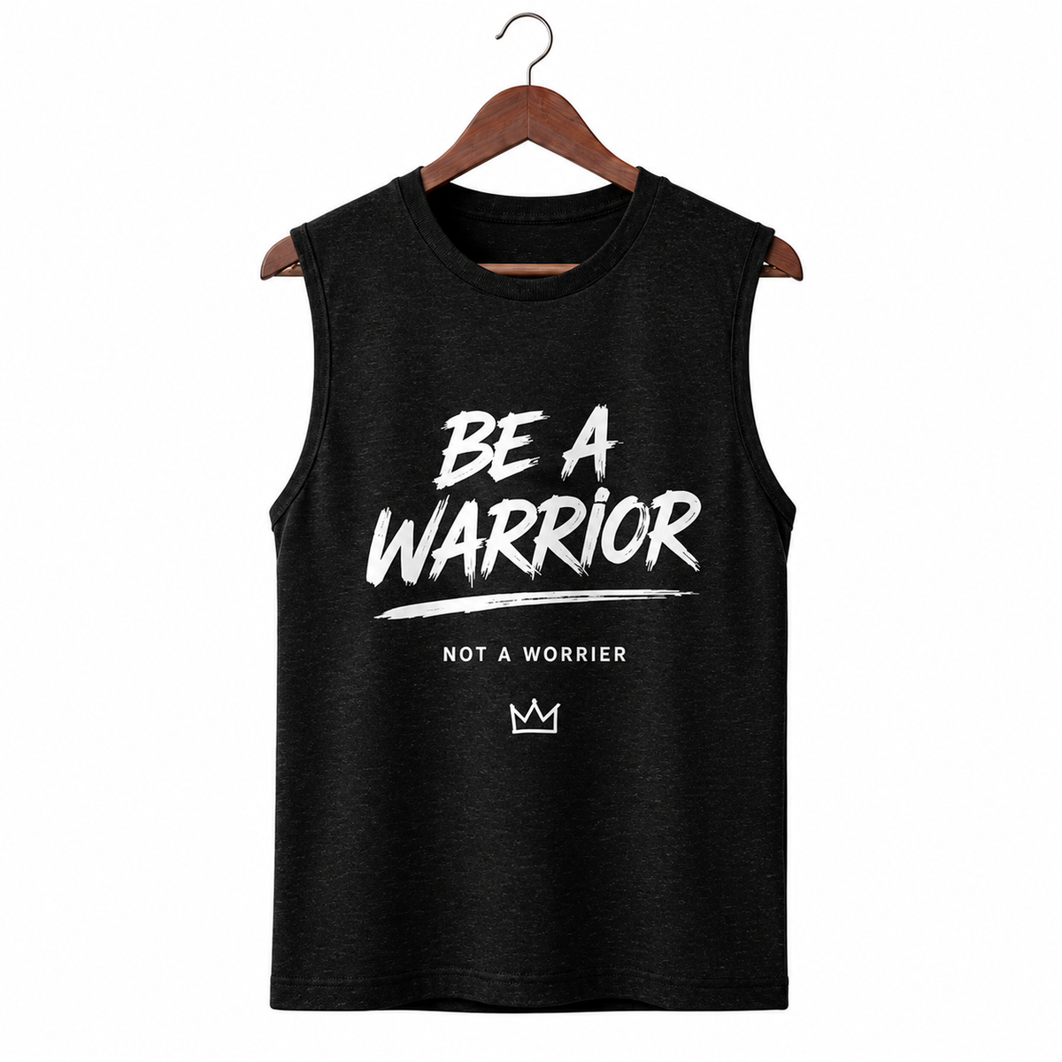 Be A Warrior Black Men's Graphic Tank Top