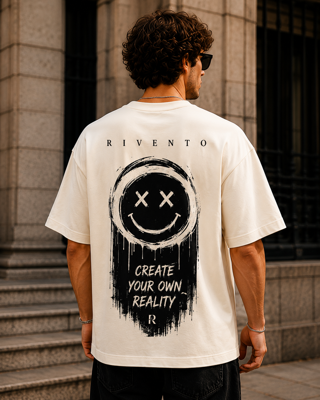 Create Your Own Reality Oversized Graphic T-Shirt for Men