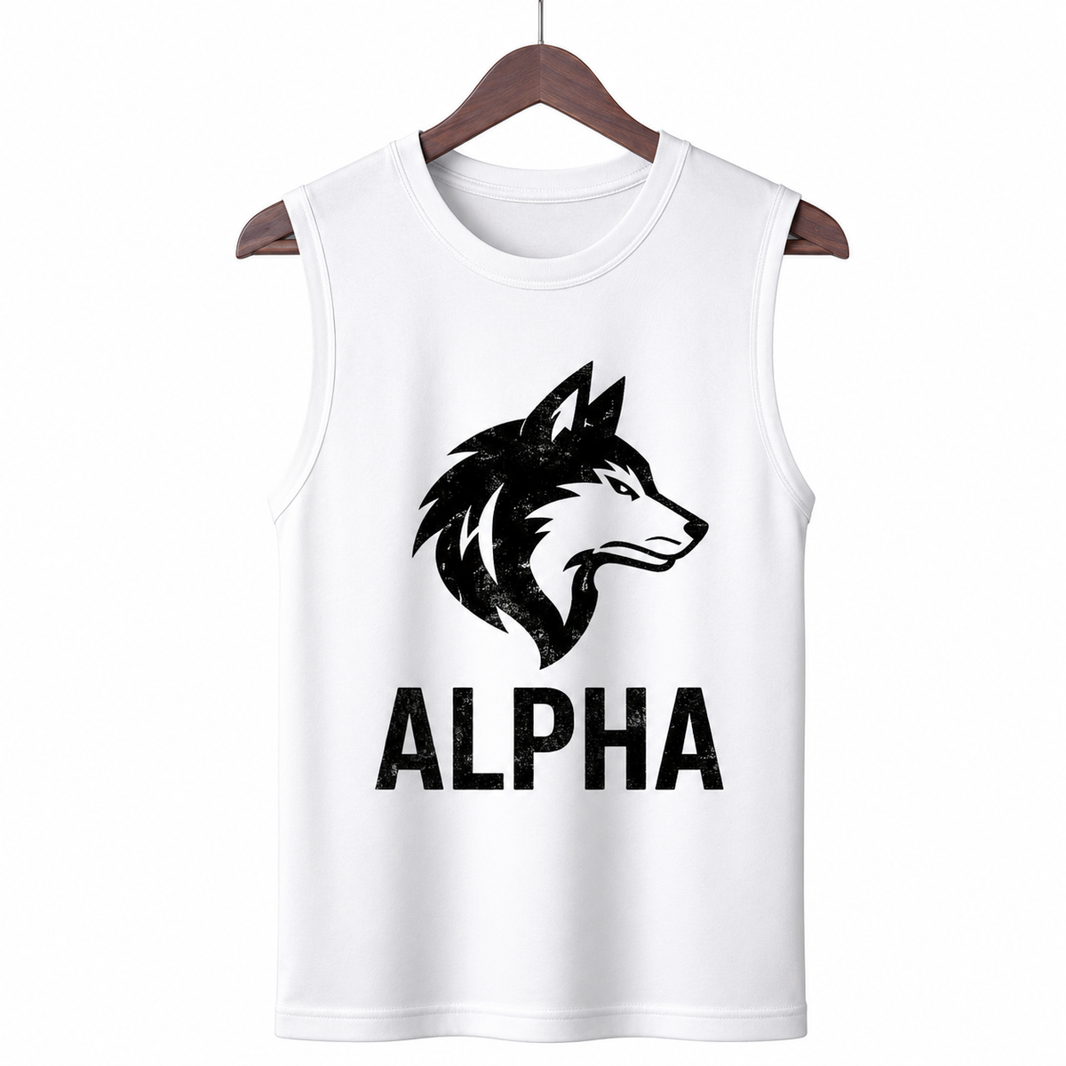 Alpha White Men's Graphic Tank Top
