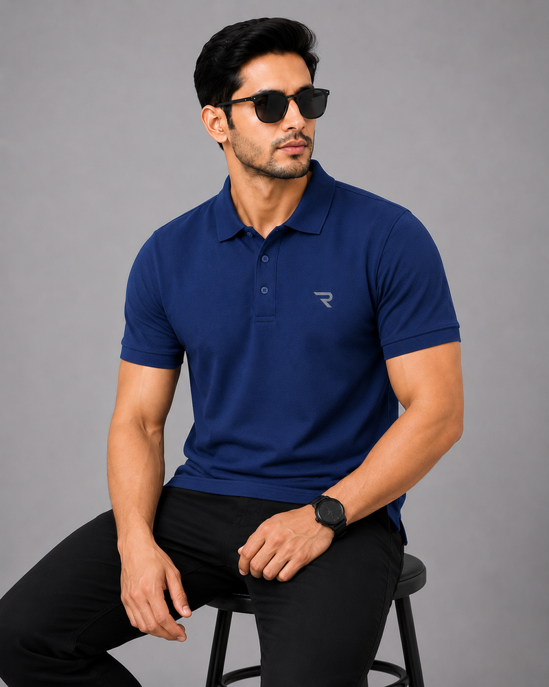 Signature Men Classic Fit Royal Blue Polo T-Shirt