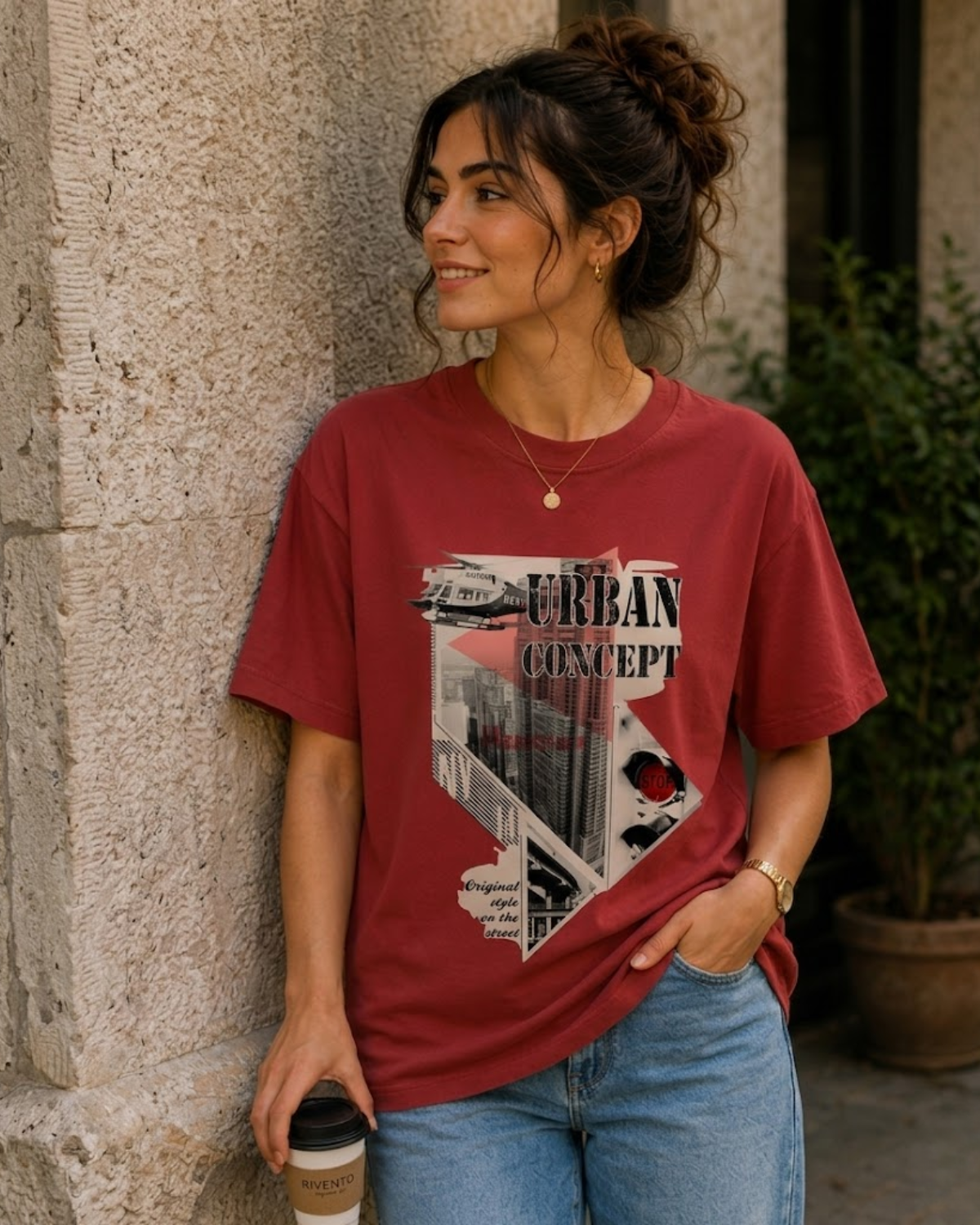 Women Urban Concept Streetwear Graphic T-Shirt