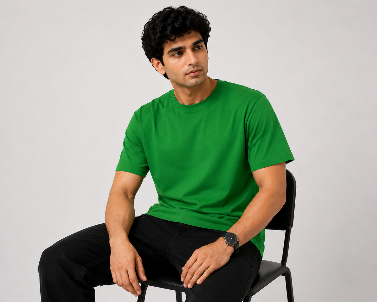 Flag Green Premium Solid Classic Fit T-Shirt