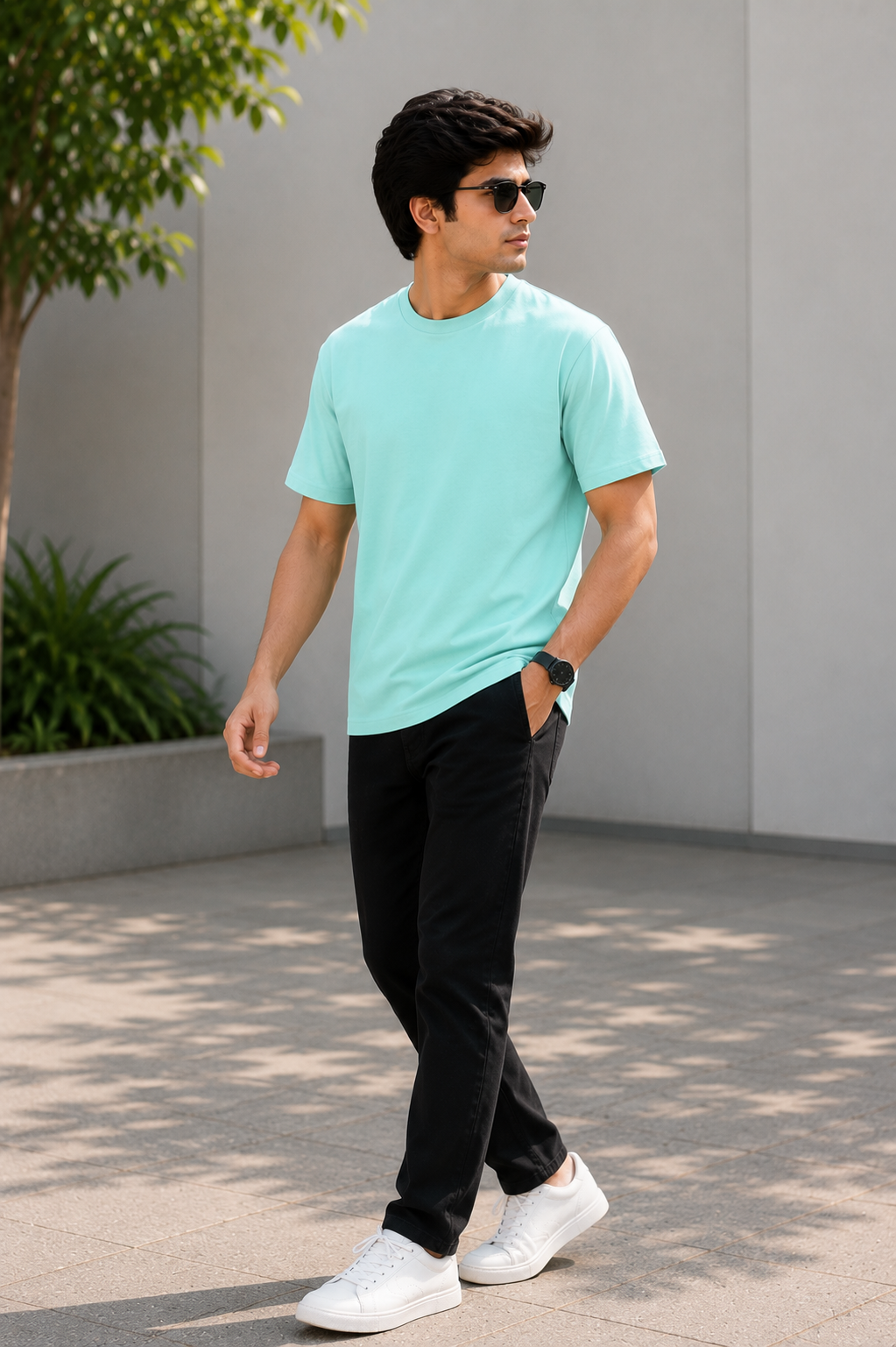 Pastel Mint Premium Solid Classic Fit T-Shirt