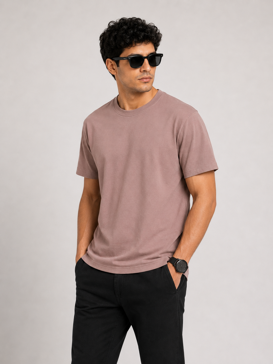 Mushroom Premium Solid Classic Fit T-Shirt