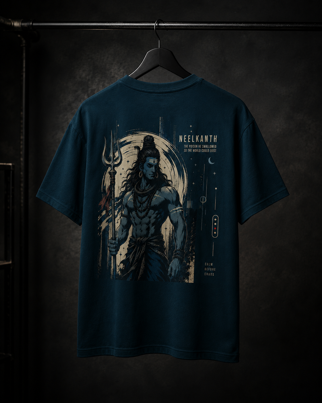 Neelkanth Shiva Graphic Blue Men's Classic Fit T-Shirt