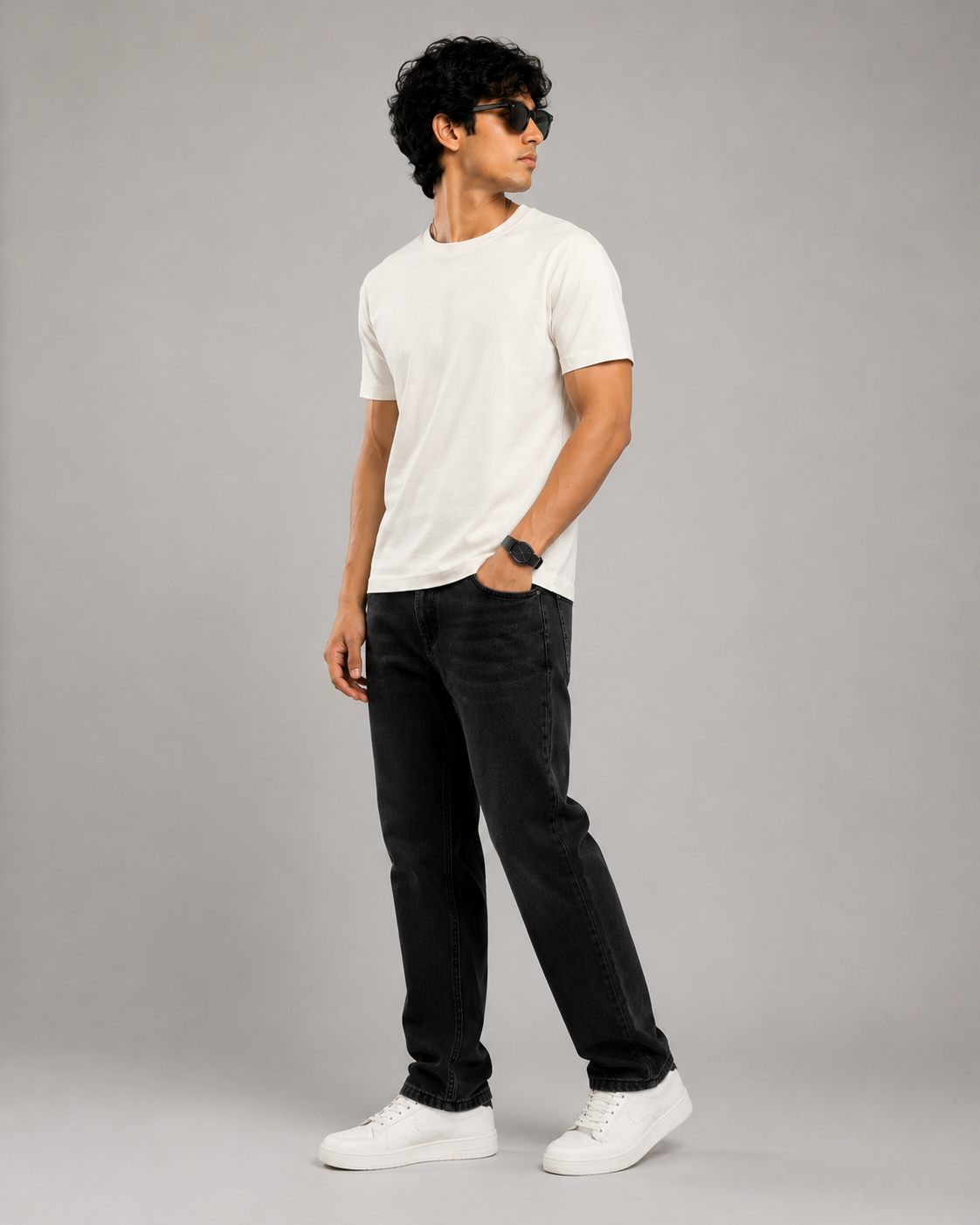 Off White Premium Solid Classic Fit T-Shirt