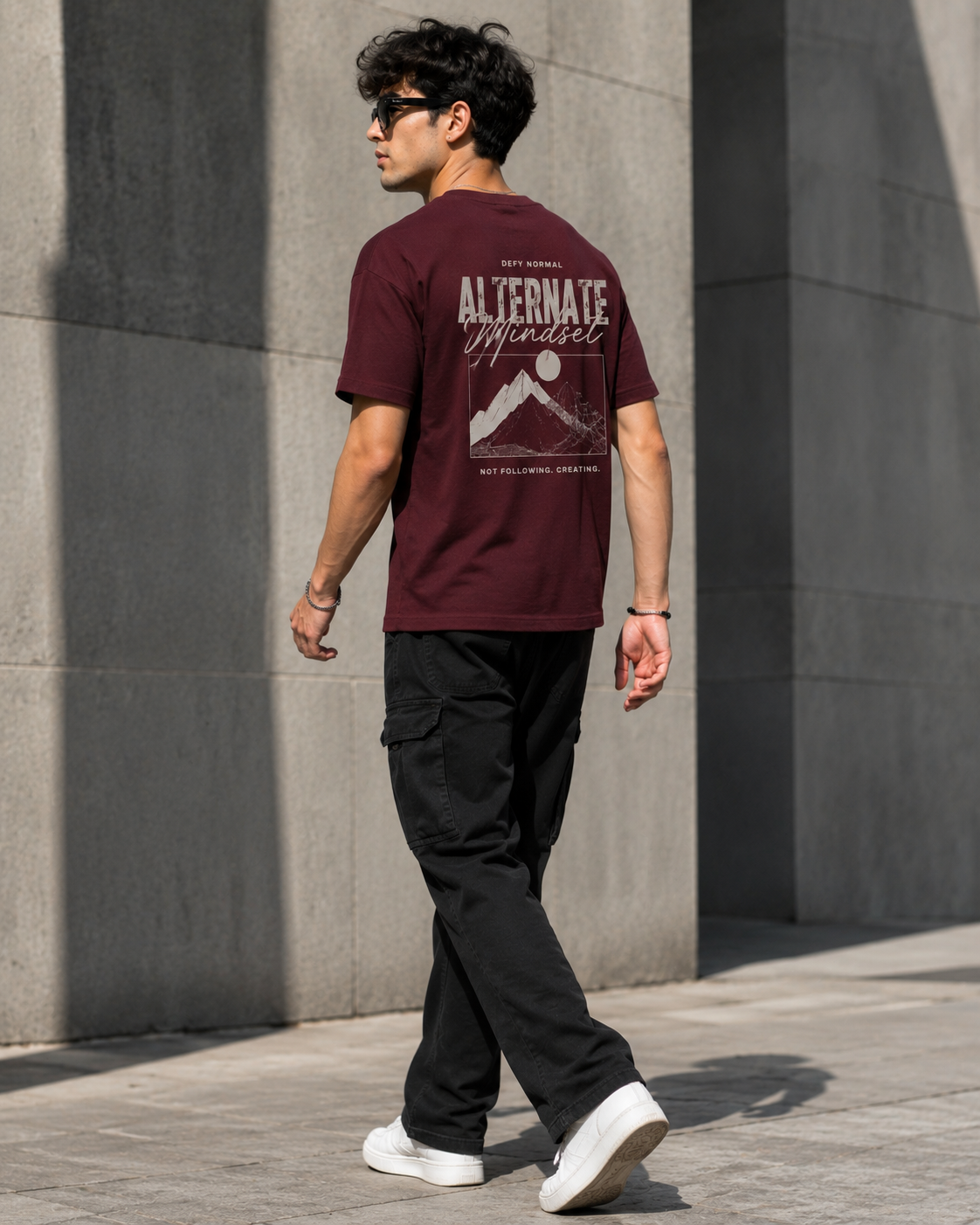 maroon t-shirt men