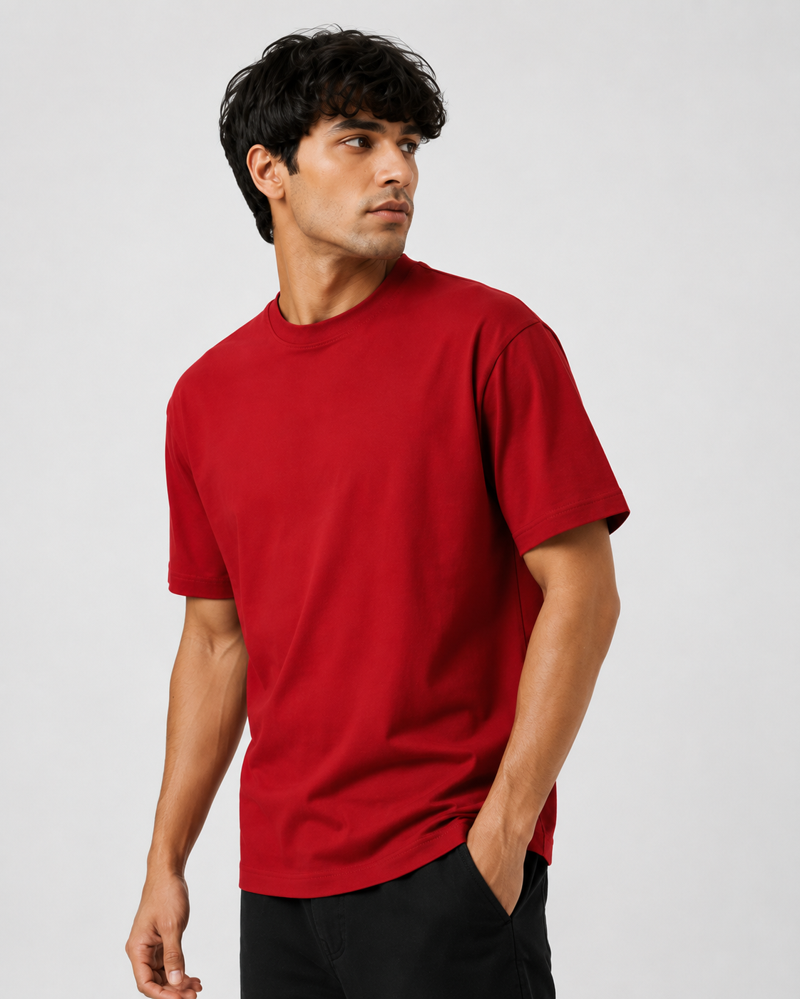Red Premium Solid Classic Fit T-Shirt