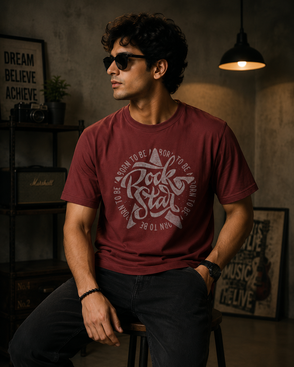 buy mens maroon t-shirt