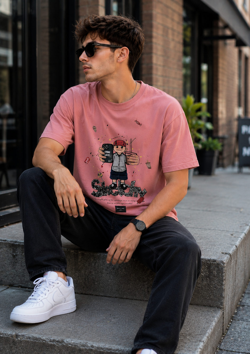 Street Character Pink Men's Classic Fit T-Shirt