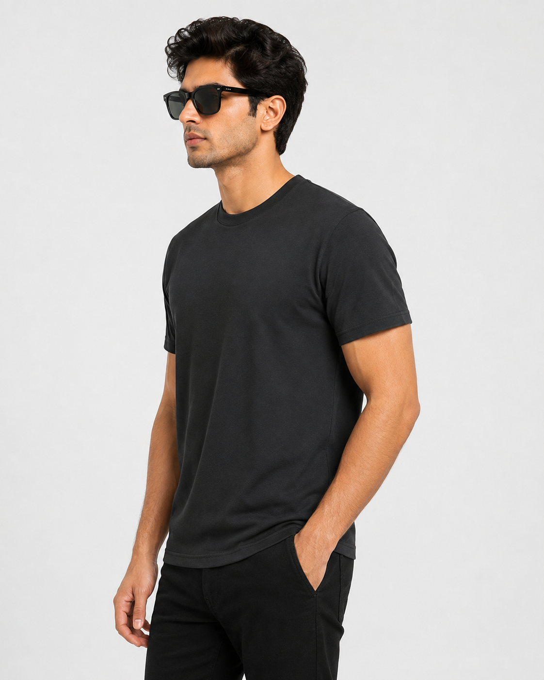 Steel Grey Premium Solid Classic Fit T-Shirt