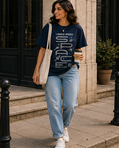 Women Cosmic Wanderer Oversized Graphic T-Shirt