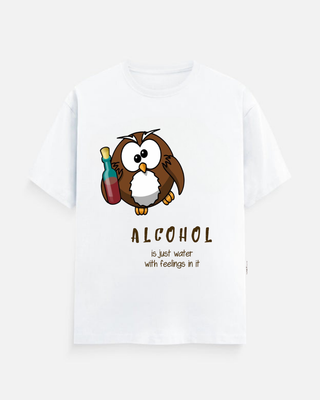 Alcohol Graphic T-Shirt Taupe
