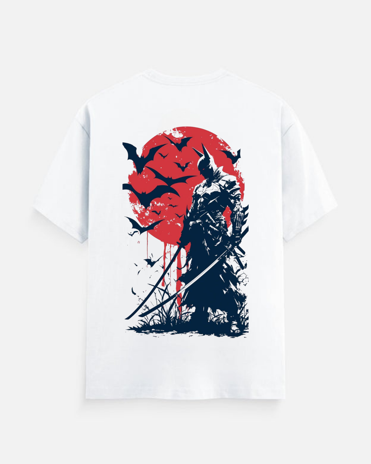 Bat Warrior Graphic Oversized T-Shirt in Black - Rivento Fashion oversized t-shirt for men