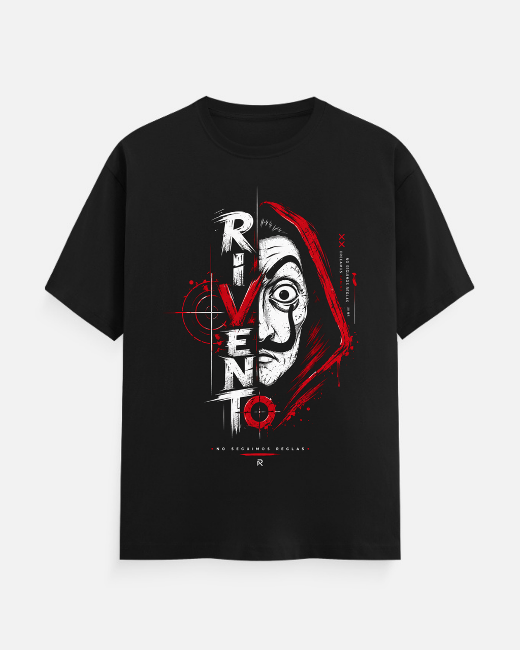 Rivento Heist Graphic in Black - Rivento Fashion oversized t-shirt for men