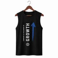 Growth Black Men's Graphic Tank Top
