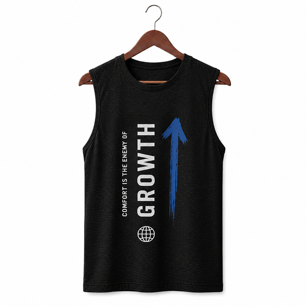 Growth Black Men's Graphic Tank Top