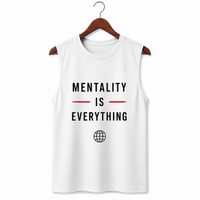 Mentality Is Everything White Men's Graphic Tank Top