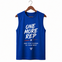 One More Rep Royal Blue Men's Graphic Tank Top