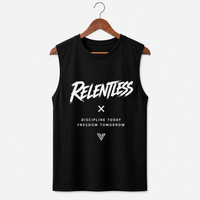 Relentless Black Men's Graphic Tank Top