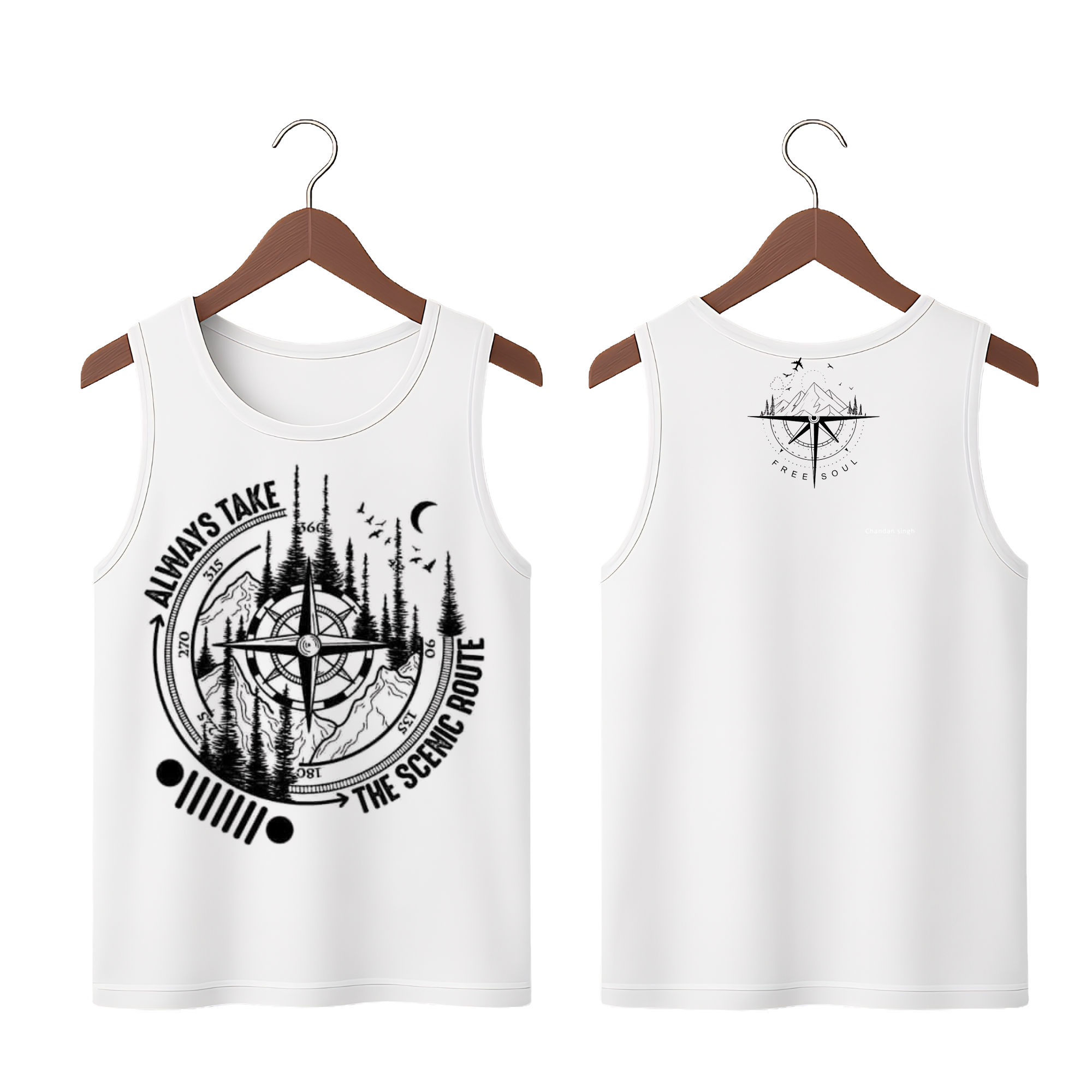 Travel White Tank Top