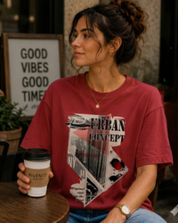 Women Urban Concept Streetwear Graphic T-Shirt