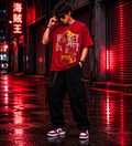 Luffy Anime Streetwear Graphic Oversized  T-Shirt for Men