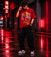 Luffy Anime Streetwear Graphic Oversized  T-Shirt for Men