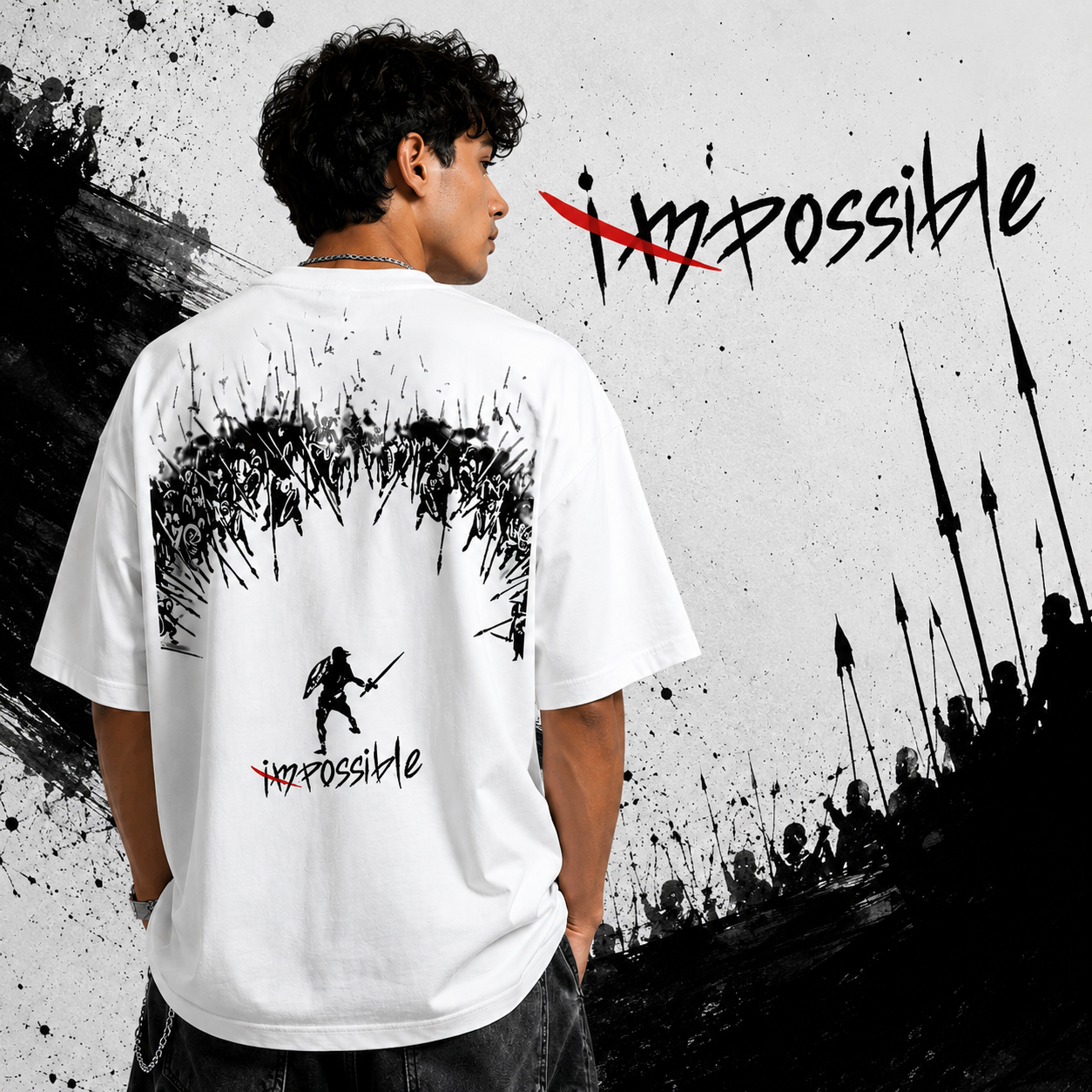 Beyond Impossible Oversized Graphic T-Shirt for Men