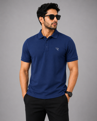 Signature Men Classic Fit Royal Blue Polo T-Shirt