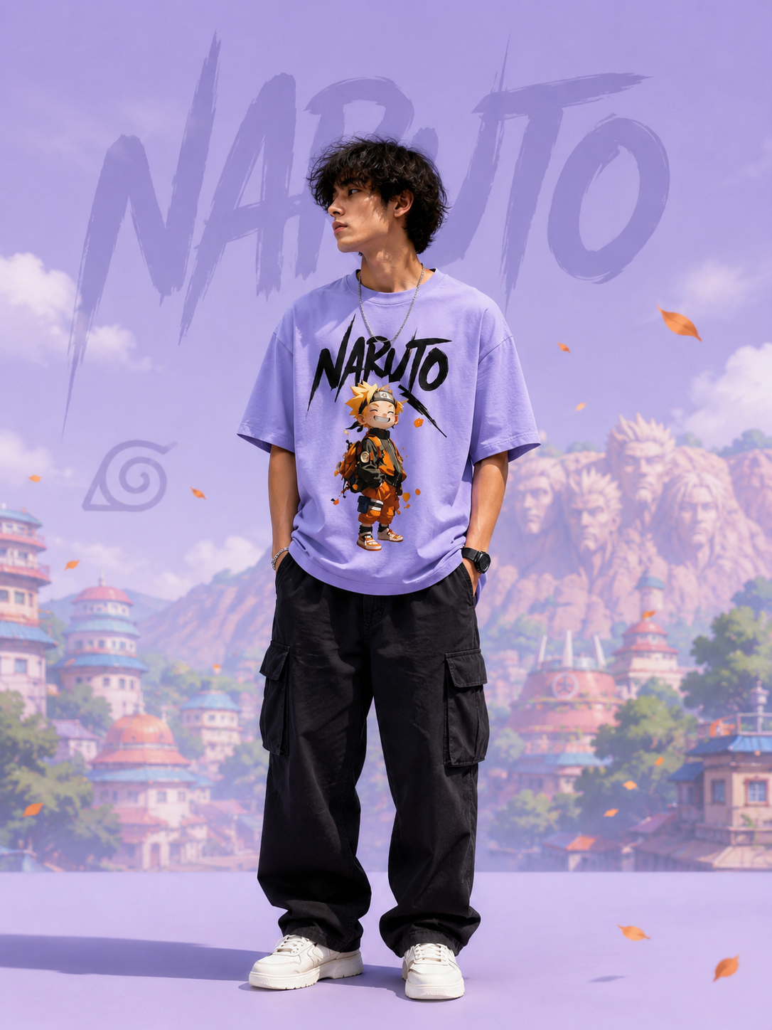 Naruto Legacy Oversized Graphic T-Shirt for Men