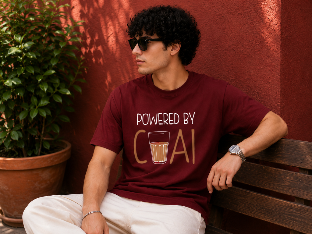 Chai Lover Typography Men Classic Fit T-Shirt