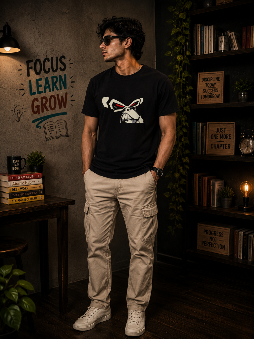 Angry Monkey Graphic Men Classic Fit T-Shirt