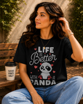 Women Cute & Cozy Panda Graphic T-Shirt