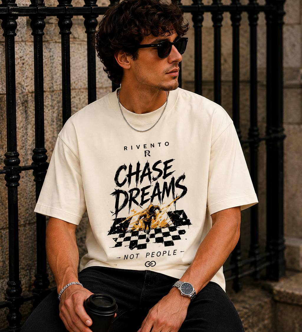 Chase Dreams Oversized Graphic T-Shirt for Men