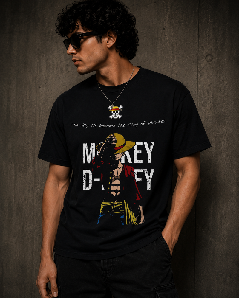 Straw Hat Compass Men Classic Fit Anime Back Print T-Shirt