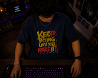 Keep Going Oversized Motivational T-Shirt for Men