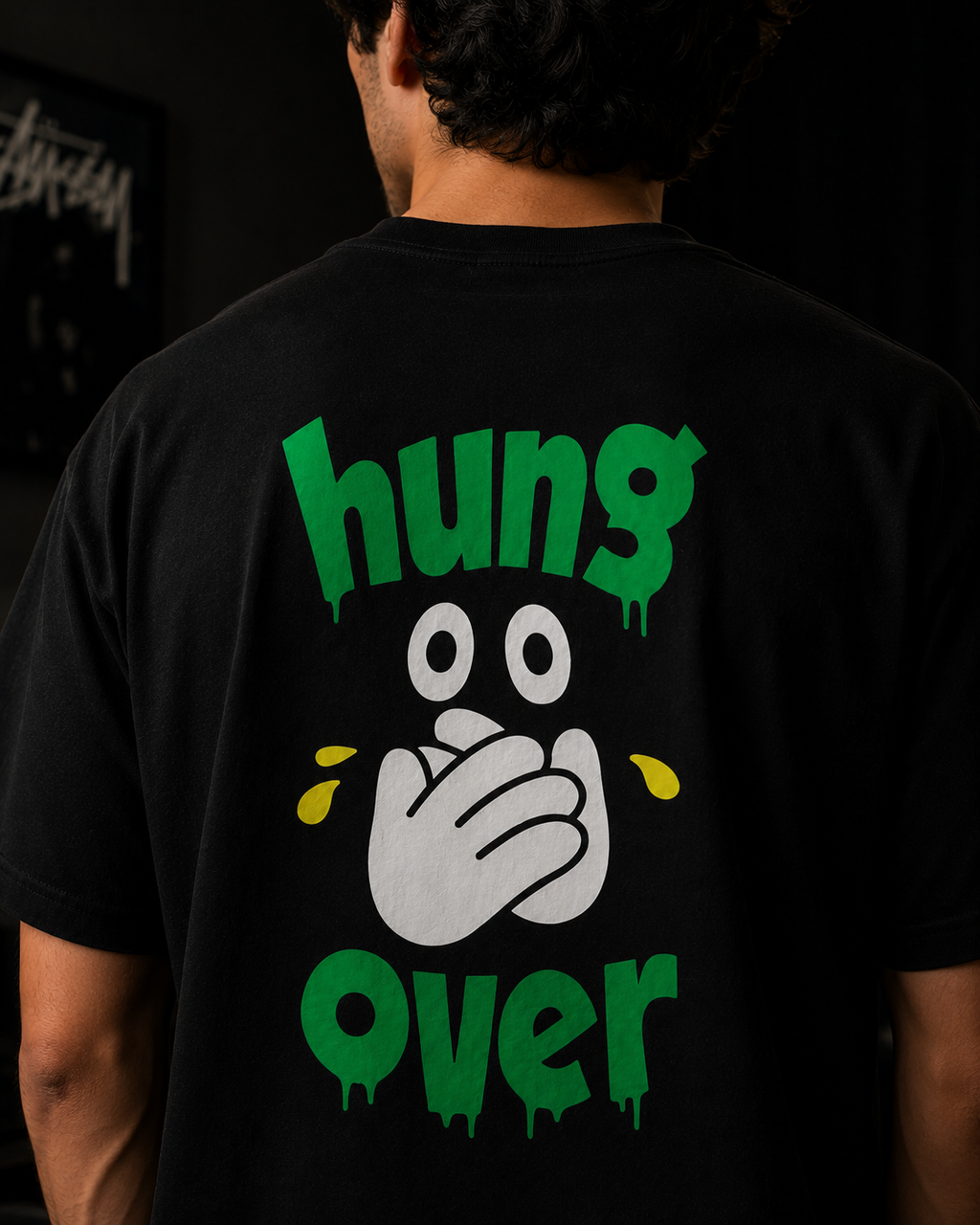 Hung Over Print Graphic Men Classic Fit T-Shirt