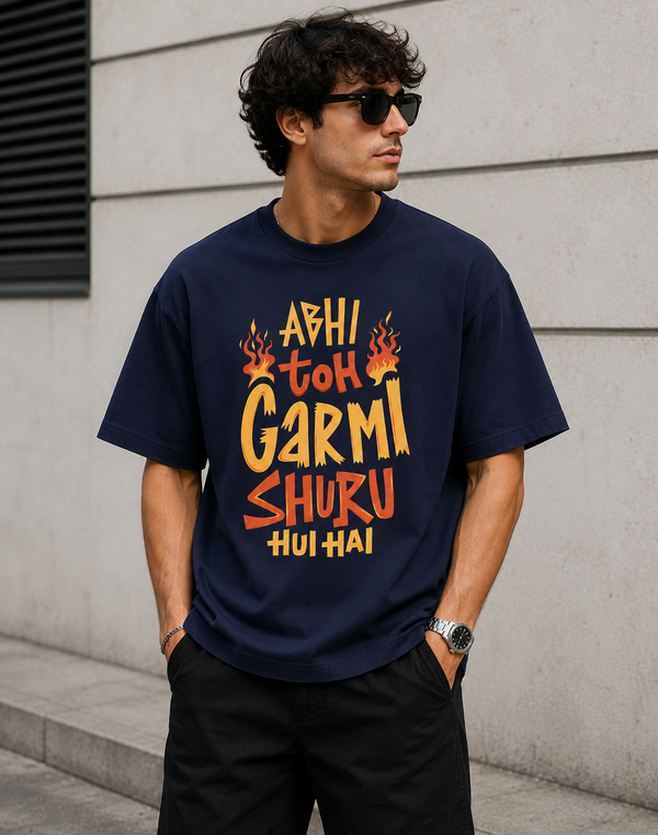 Heat Mode On Oversized Graphic T-Shirt for Men