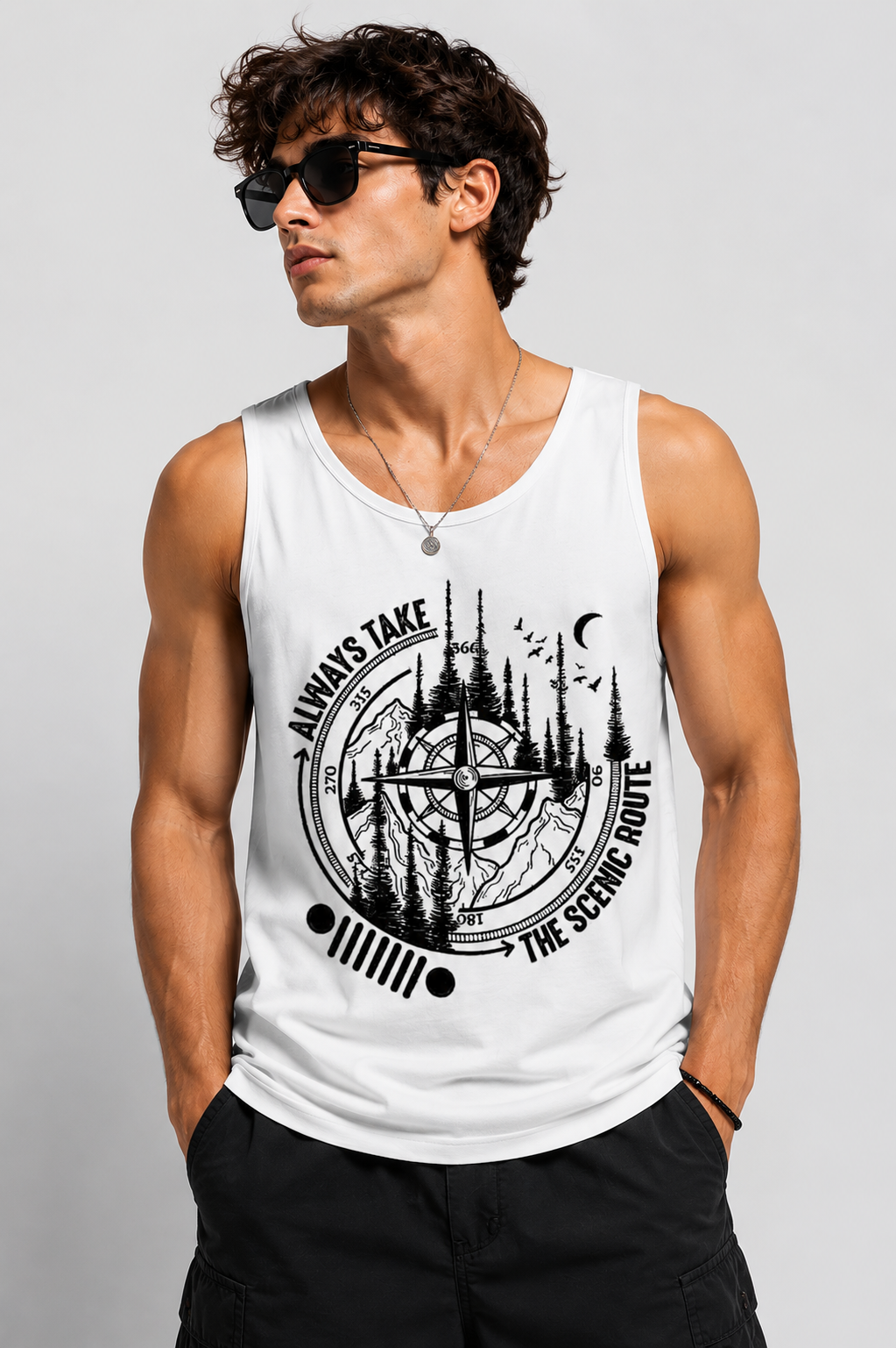 Scenic Route White Tank Top