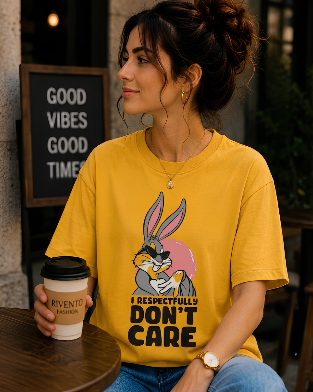 Women Savage Bunny Graphic T-Shirt