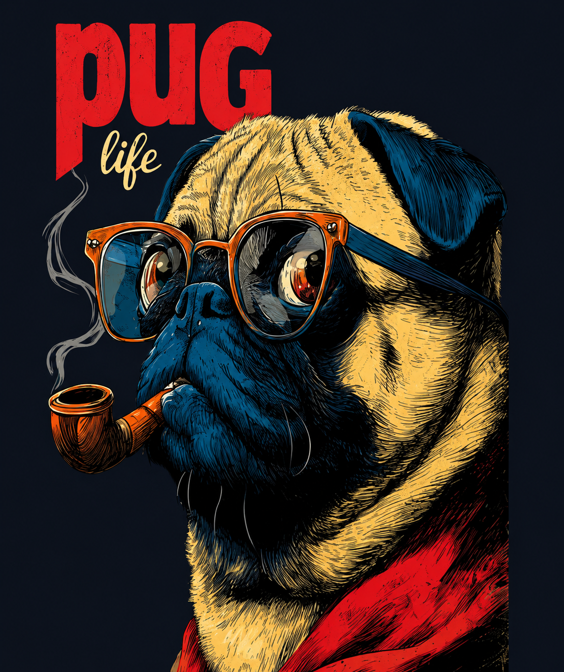Pug Life Oversized Graphic T-Shirt for Men