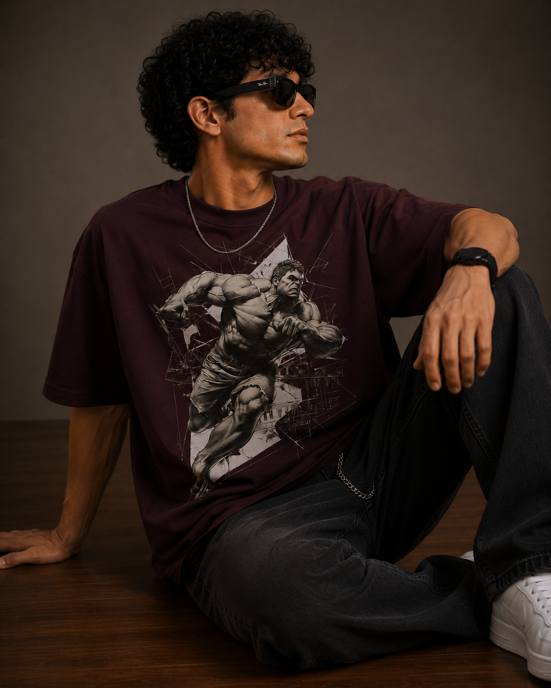 Unleash the Titan Oversized Graphic T-Shirt for Men