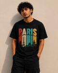 Paris Skyline Men Classic Fit Graphic T-Shirt